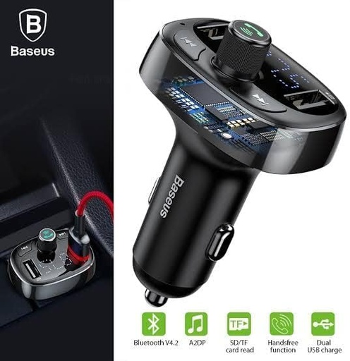 [TBM-N-CA-ZAM] T-Typed Bluetooth MP3 Car Charger